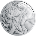 5 OZ SILVER ROUND BULL AND BEAR GOLDEN STATE MINT