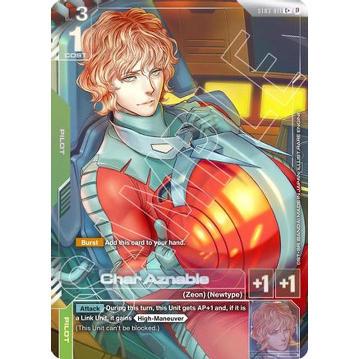 Char Aznable (C+) (ST03-011) [Edition Beta] Holofoil (Near Mint)