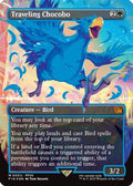 Traveling Chocobo (Borderless) (Neon Ink Blue) (FIN-511C) - FINAL FANTASY Foil (Near Mint)