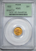 1922 Grant with Star Classic Commemorative Gold Dollar G$1 PCGS MS65 OGH