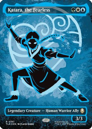 Katara, the Fearless (Borderless) (Neon Ink Foil) (TLA-361) - Avatar: The Last Airbender Foil (Near Mint)