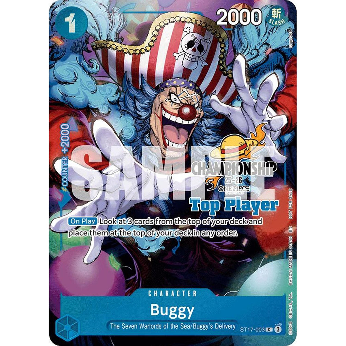 Buggy (CS 25-26 Top Player Pack) (ST17-003) [One Piece Promotion Cards]  Foil (NM/LP Foil)