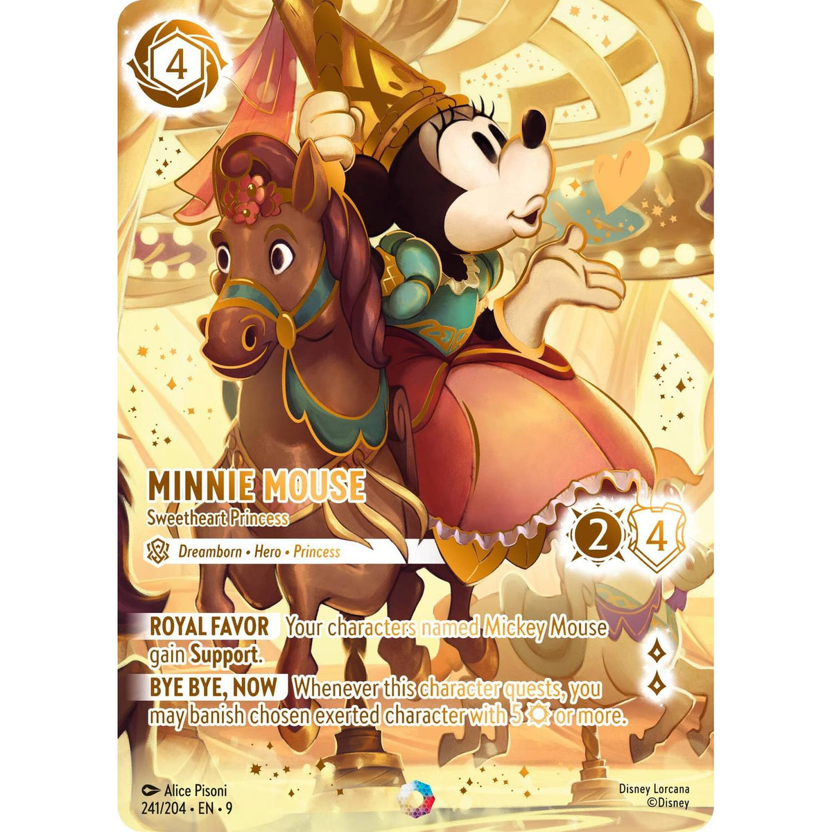 Minnie Mouse - Sweetheart Princess (Iconic) (241/204) [Fabled] Holofoil (Heavily Played Holofoil)