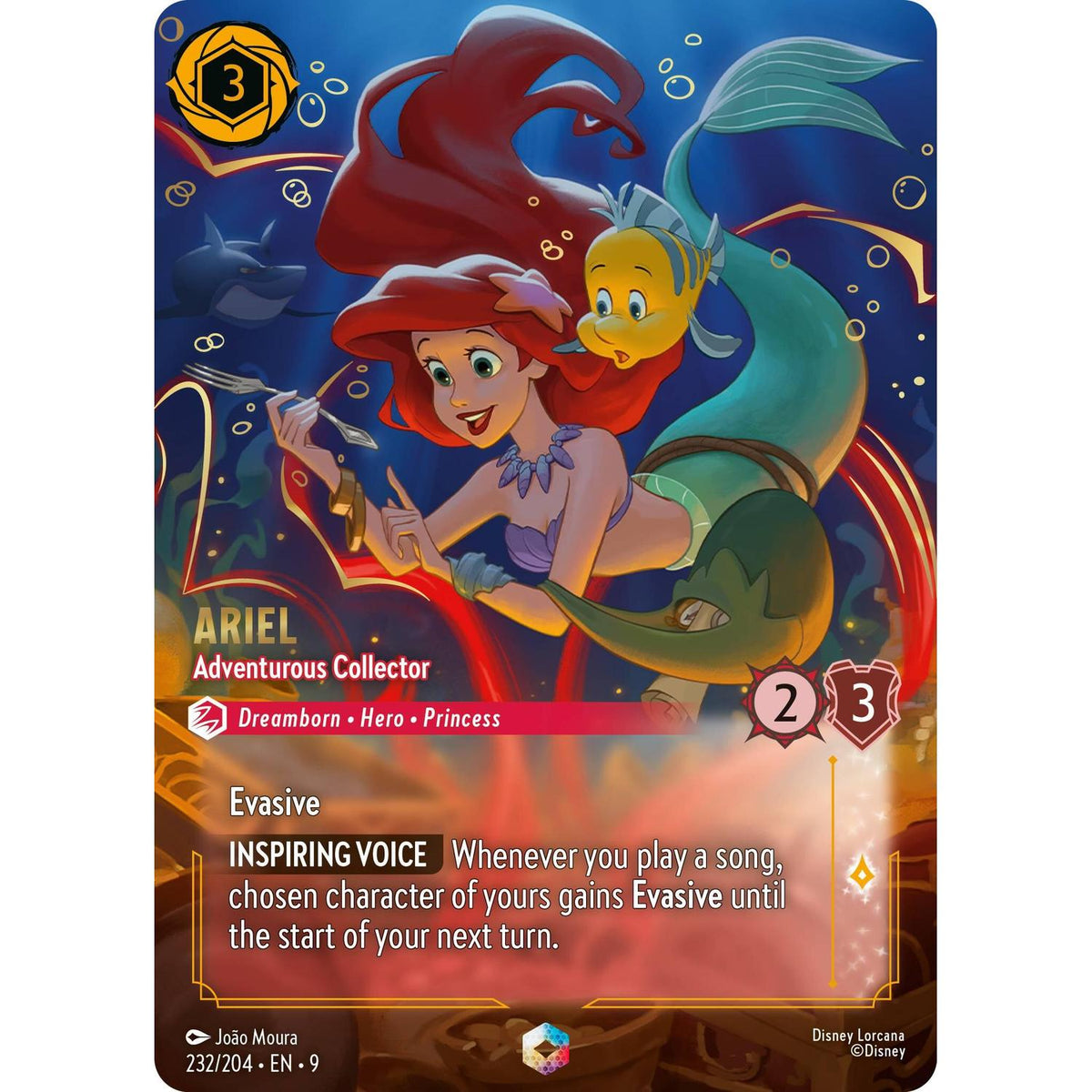 Ariel - Adventurous Collector (Enchanted) (232/204) [Fabled] Holofoil (Near Mint Holofoil)