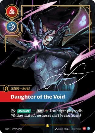Kai'Sa - Daughter of the Void (Signature) (299*/298) - Origins Foil (Damaged)