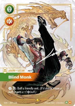 Lee Sin - Blind Monk (Signature) (304*/298) - Origins Foil (Near Mint)