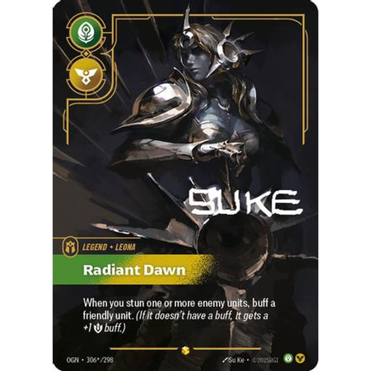 Leona - Radiant Dawn (Signature) (306*/298) [Origins] Foil (Heavily Played)