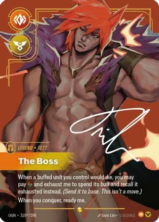 Sett - The Boss (Signature) (310*/298) - Origins Foil (Damaged)