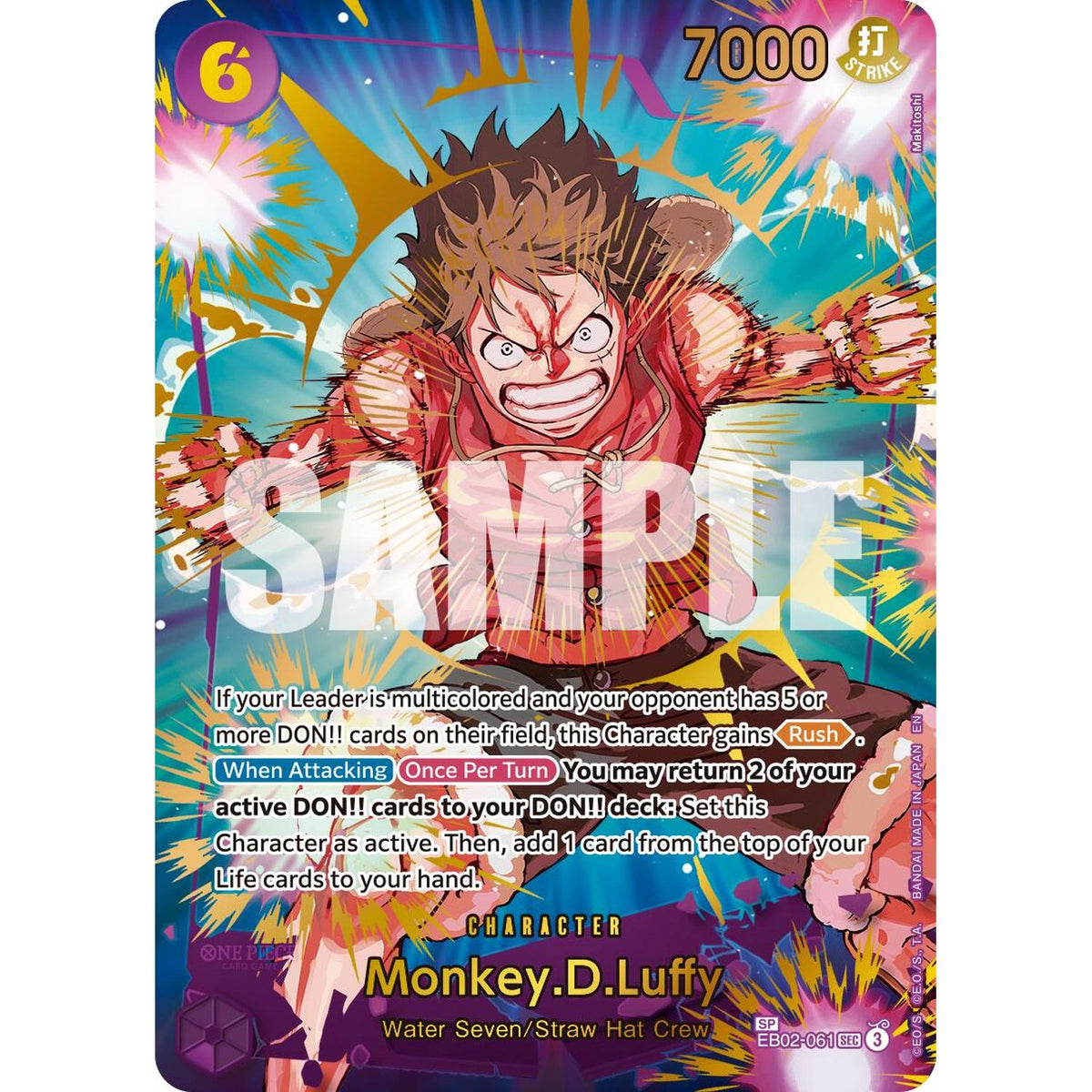 Monkey.D.Luffy - EB02-061 (SP) (EB02-061) [Premium Booster -The Best- Vol. 2]  Foil (NM/LP Foil)