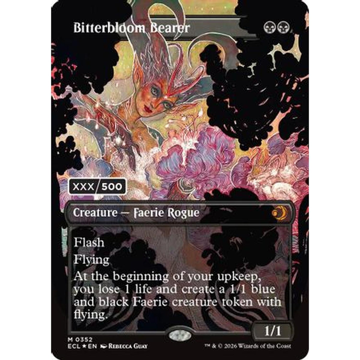 Bitterbloom Bearer (Borderless) (Serial Numbered) [Lorwyn Eclipsed] Foil (Near Mint)