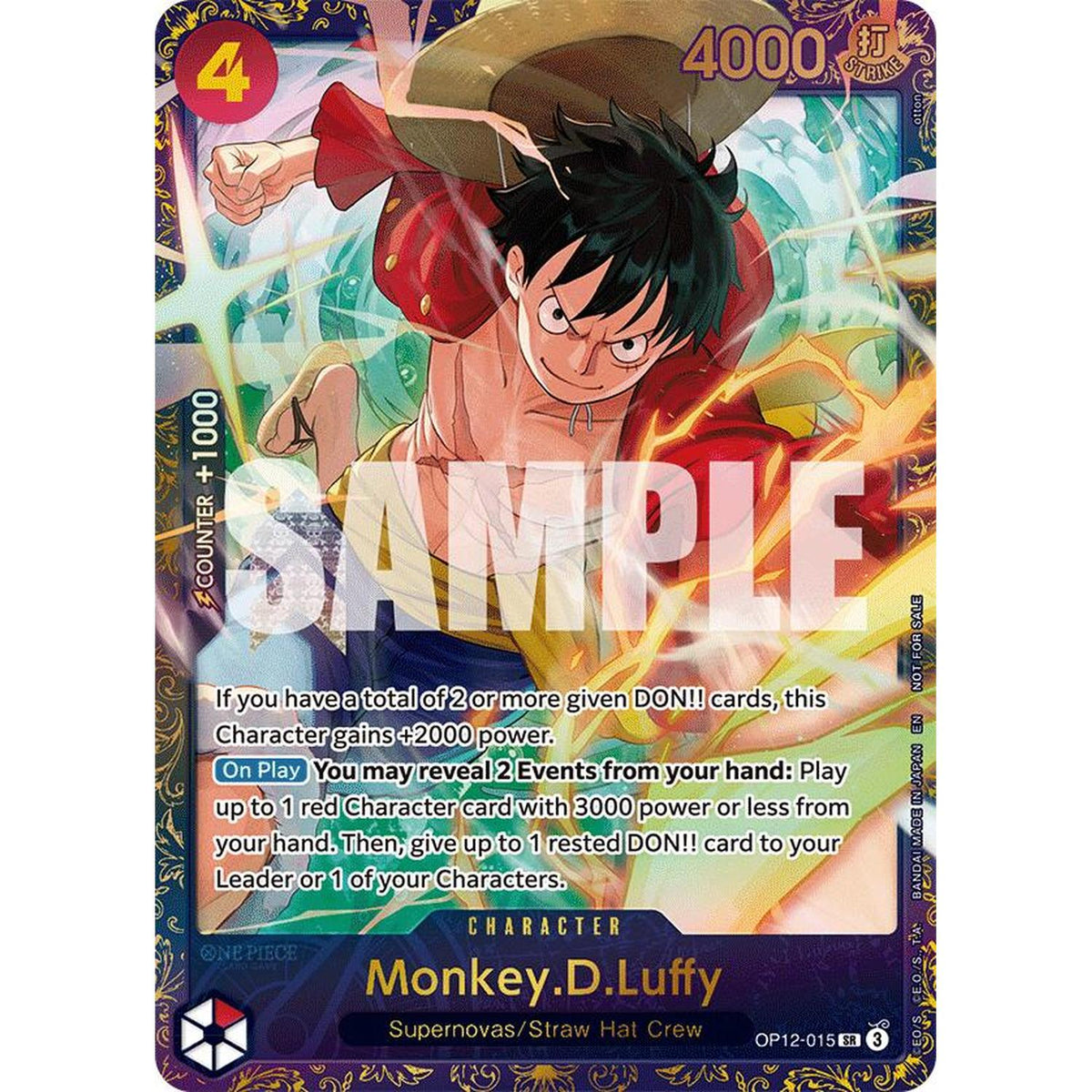 Monkey.D.Luffy (Treasure Cup 2025) (OP12-015) [One Piece Promotion Cards]  Foil (NM/LP Foil)