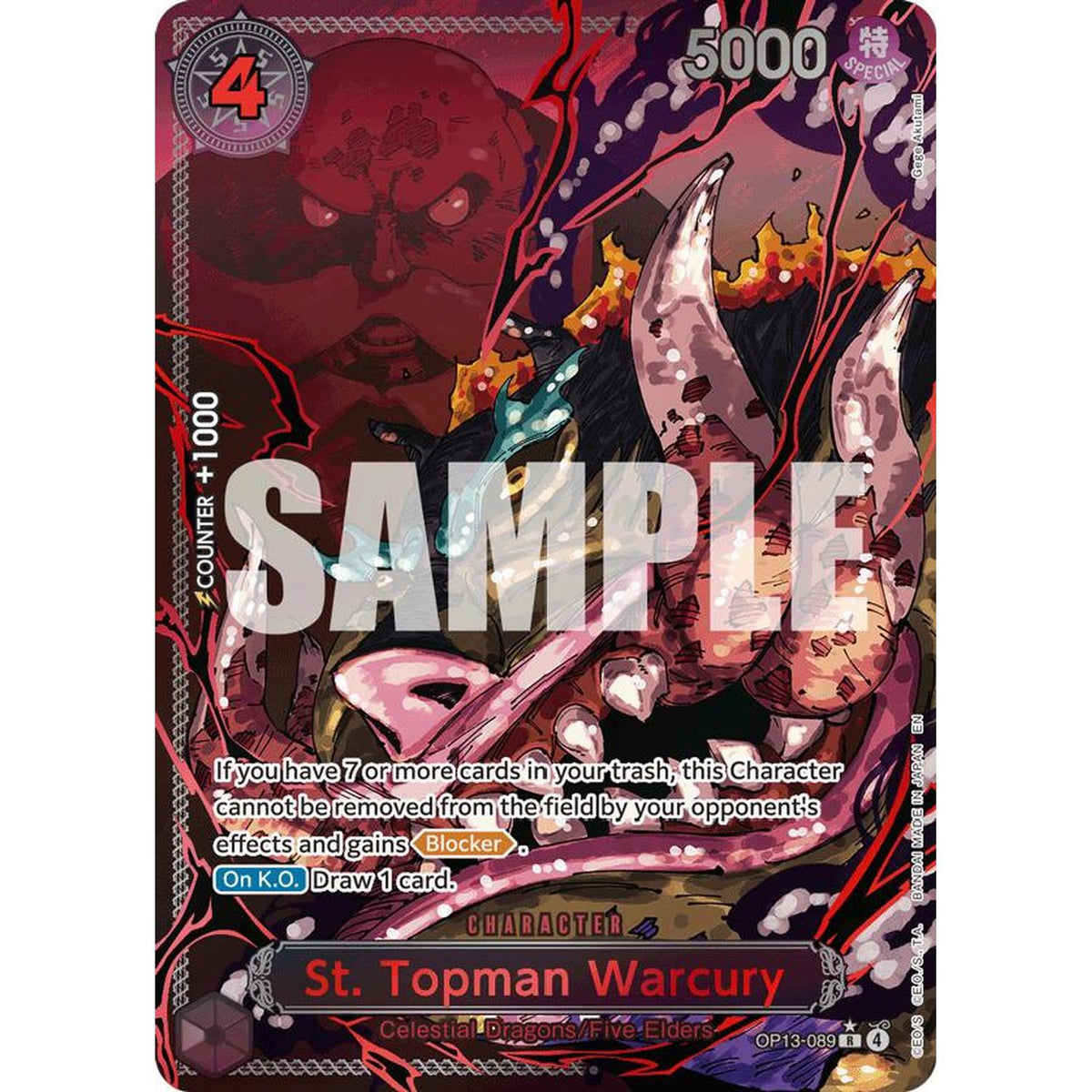 St. Topman Warcury (Parallel) (OP13-089) [Carrying On His Will]  Foil (NM/LP Foil)