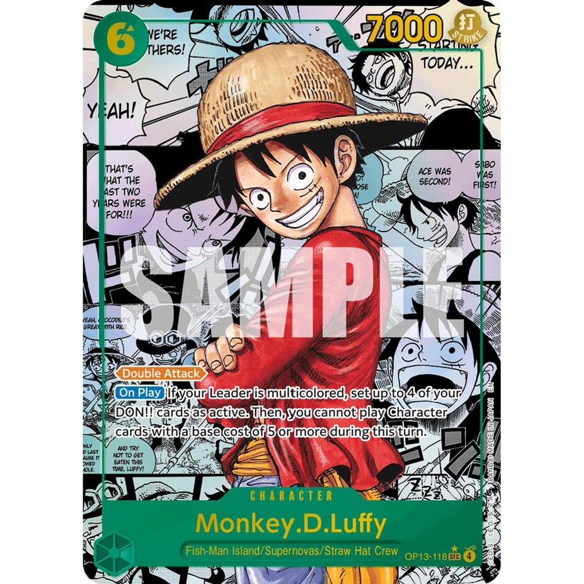Monkey.D.Luffy (118) (Manga) (OP13-118) [Carrying On His Will]  Foil (NM/LP Foil)