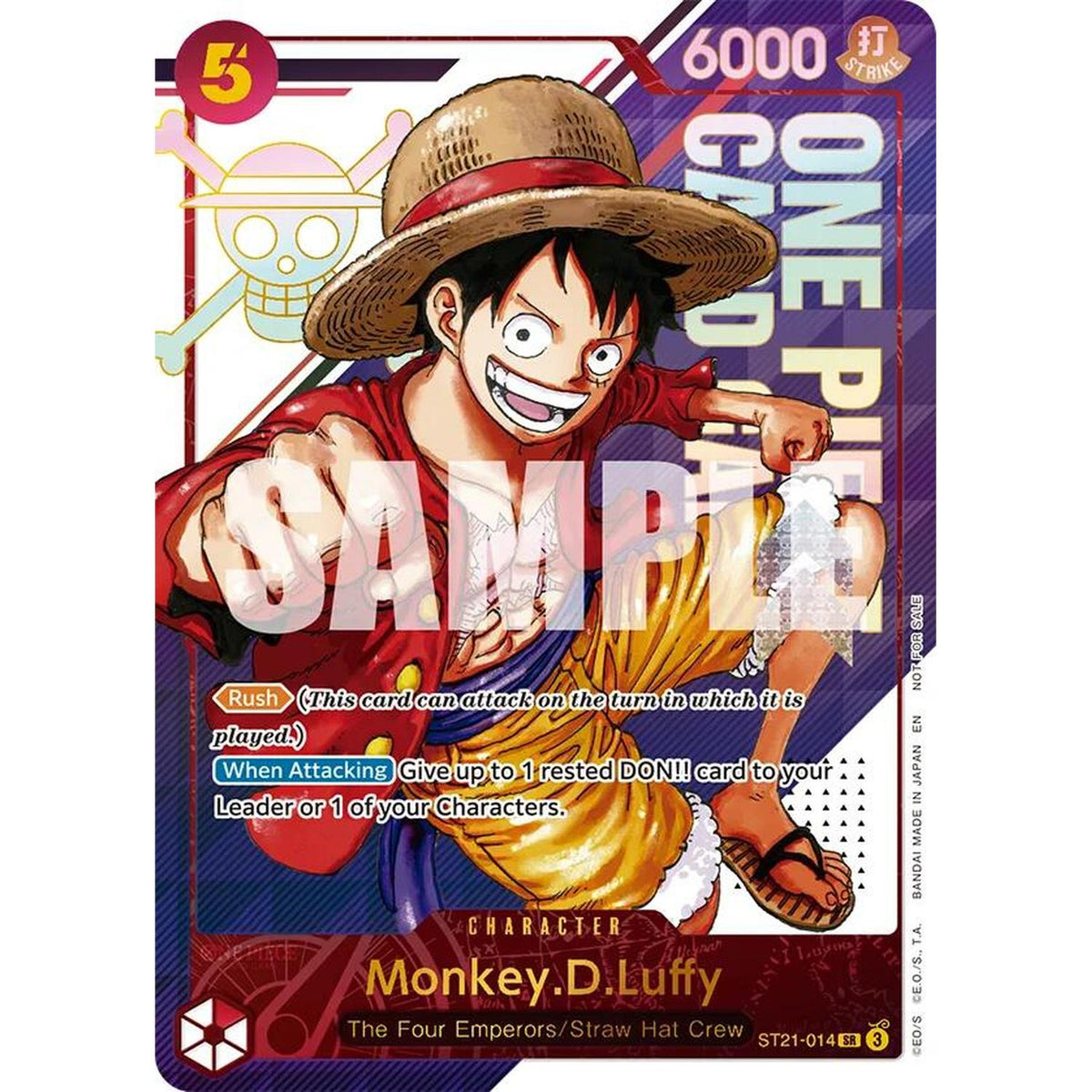 Monkey.D.Luffy - ST21-014 (3rd Anniversary Treasure Campaign Pack) (ST21-014) [One Piece Promotion Cards]  Foil (NM/LP Foil)