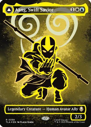 Aang, Swift Savior (Borderless) (Neon Ink Foil) (TLA-359) - Avatar: The Last Airbender Foil (Near Mint)