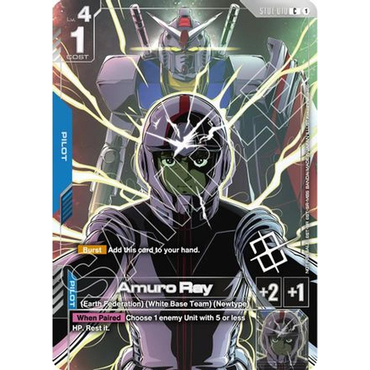 Amuro Ray (Regional Championship) (ST01-010) [Gundam Promotional Cards] Holofoil (Near Mint)