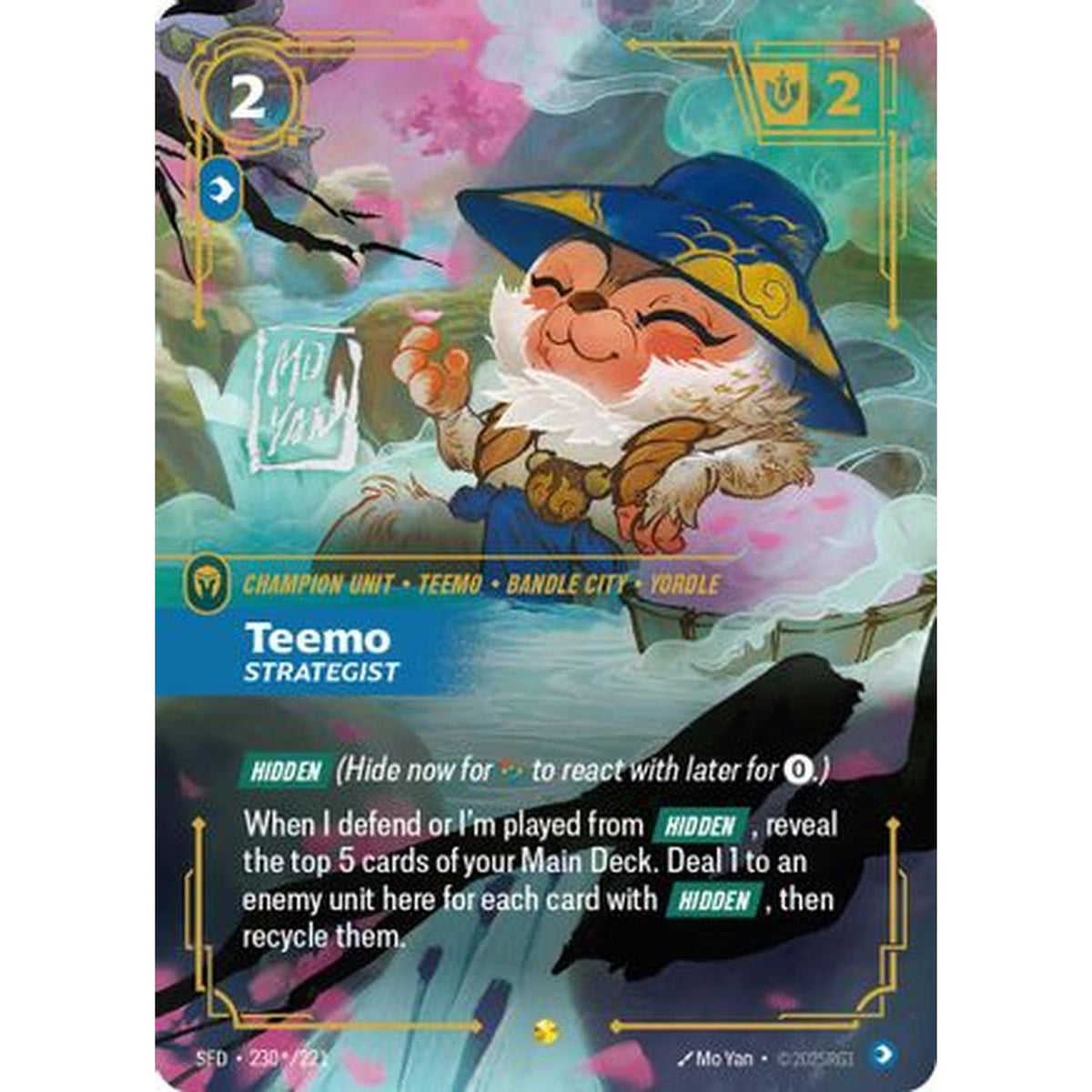 Teemo - Strategist (Signature) (230*/221) [Spiritforged] Foil (Damaged)