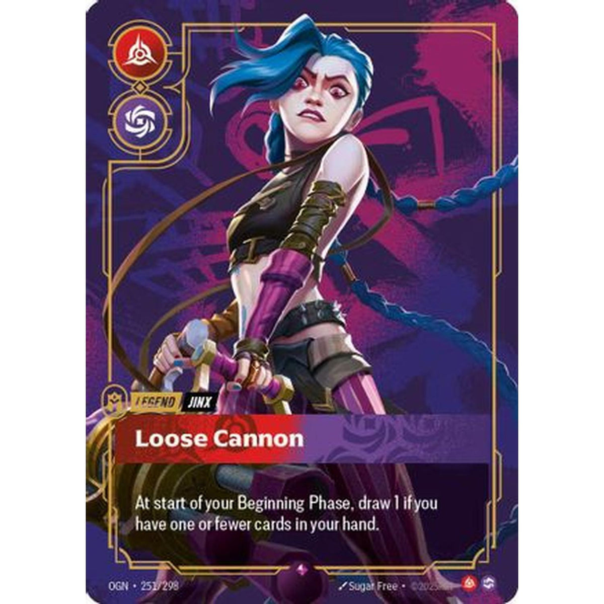 Jinx - Loose Cannon (Metal) (251/298) [Riftbound Organized Play Promotional Cards] Foil (Near Mint)