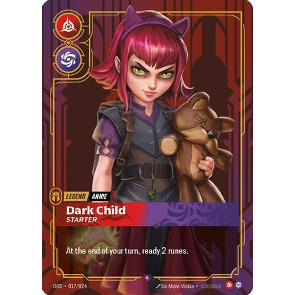 Annie - Dark Child (Metal) (017/024) [Riftbound Organized Play Promotional Cards] Foil (Lightly Played)