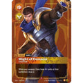 Garen - Might of Demacia (Metal) (023/024) [Riftbound Organized Play Promotional Cards] Foil (Near Mint)