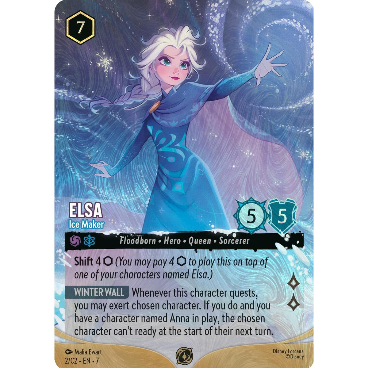 Elsa - Ice Maker (Foil) (2) [Disney Lorcana Promo Cards] Holofoil (Near Mint Holofoil)
