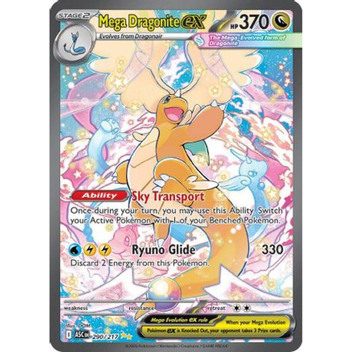 Mega Dragonite ex 290/217 [ME Ascended Heroes]  - Holofoil (Near Mint Holofoil)