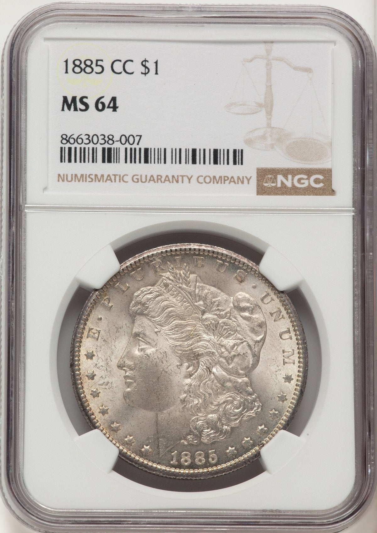 1885-CC Morgan Dollar NGC MS64
