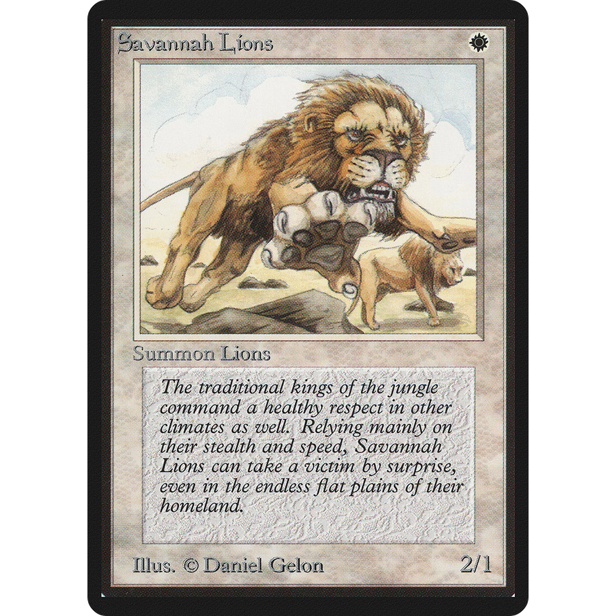 Savannah Lions [Limited Edition Beta] (Moderately Played)