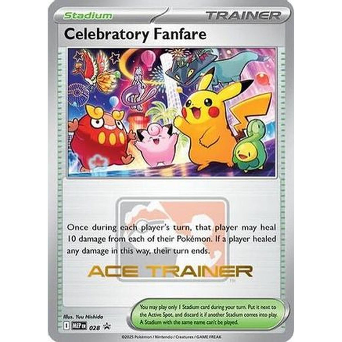 Celebratory Fanfare (Ace Trainer) 028 [ME Mega Evolution Promo] (Moderately Played)