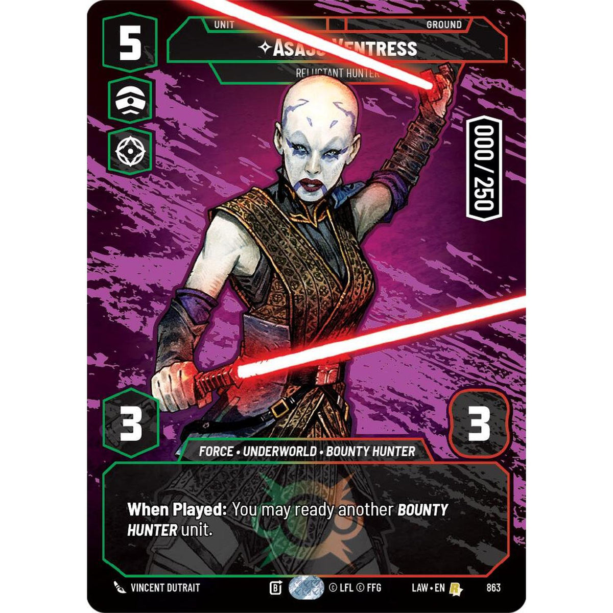 Asajj Ventress - Reluctant Hunter (Serialized) (863) (863) [A Lawless Time] (NM/LP Foil)