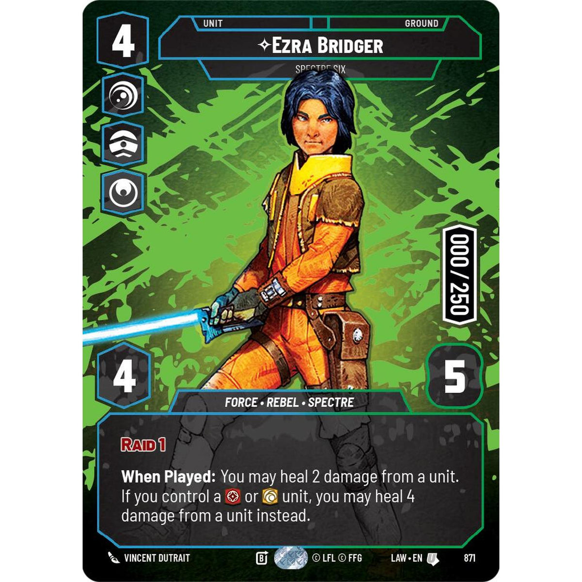 Ezra Bridger - Spectre Six (Serialized) (871) (871) [A Lawless Time] (NM/LP Foil)