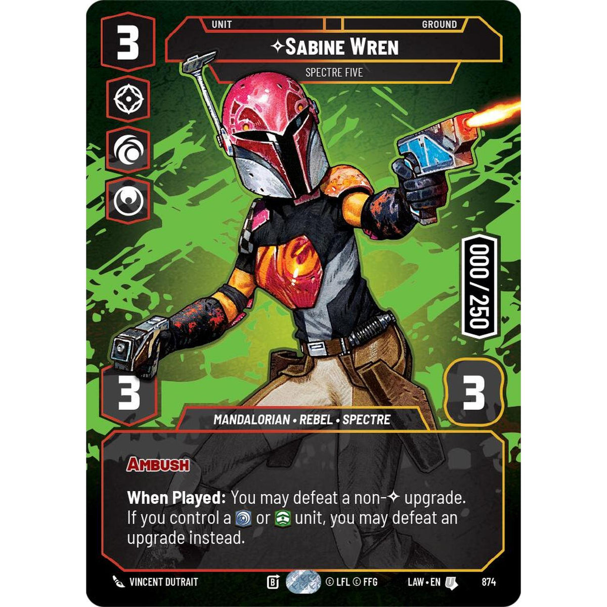 Sabine Wren - Spectre Five (Serialized) (874) (874) [A Lawless Time] (Played Foil)