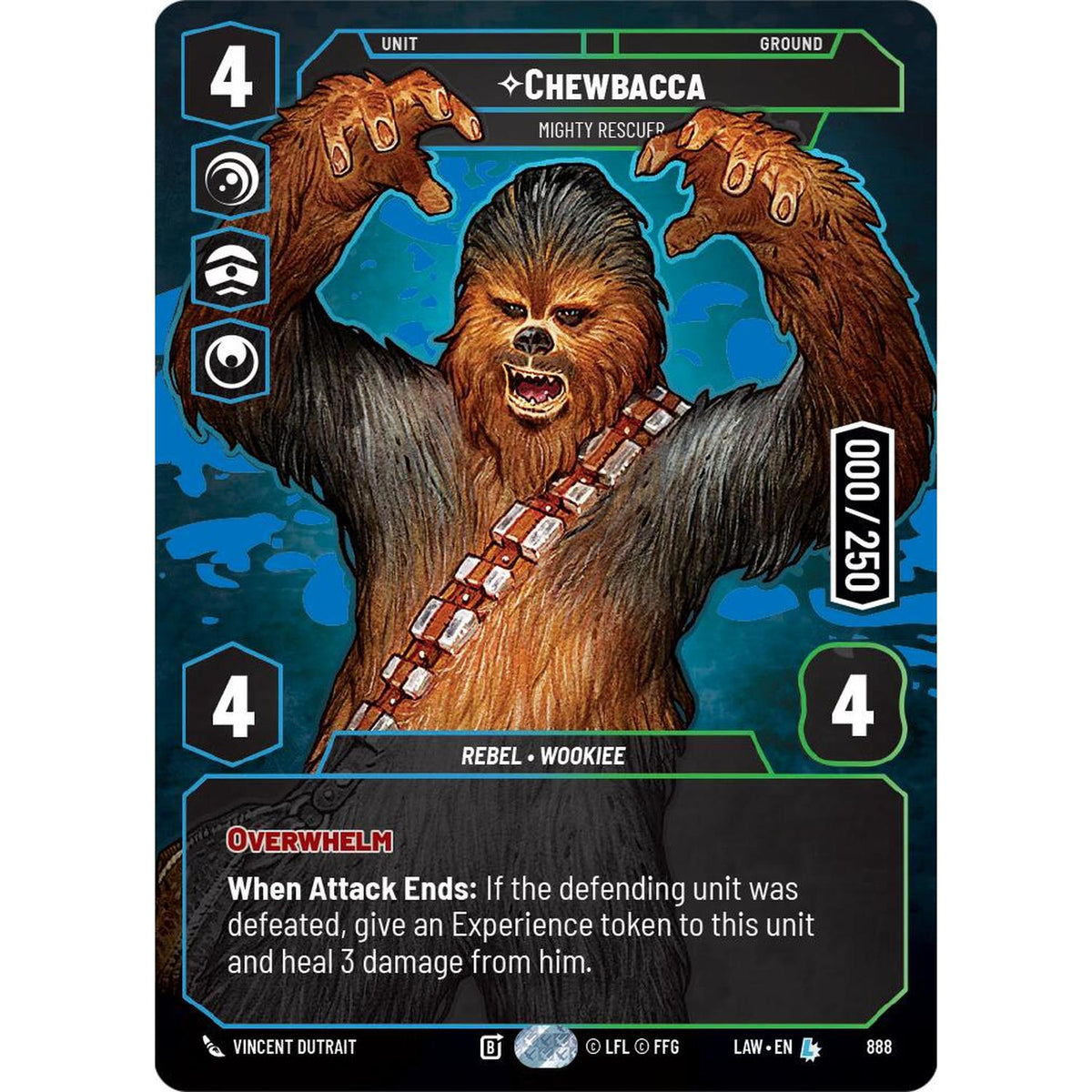 Chewbacca - Mighty Rescuer (Serialized) (888) (888) [A Lawless Time] (Played Foil)