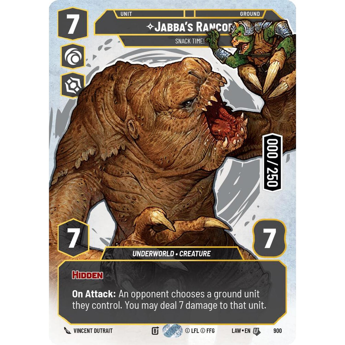 Jabba's Rancor - Snack Time! (Serialized) (900) (900) [A Lawless Time] (NM/LP Foil)