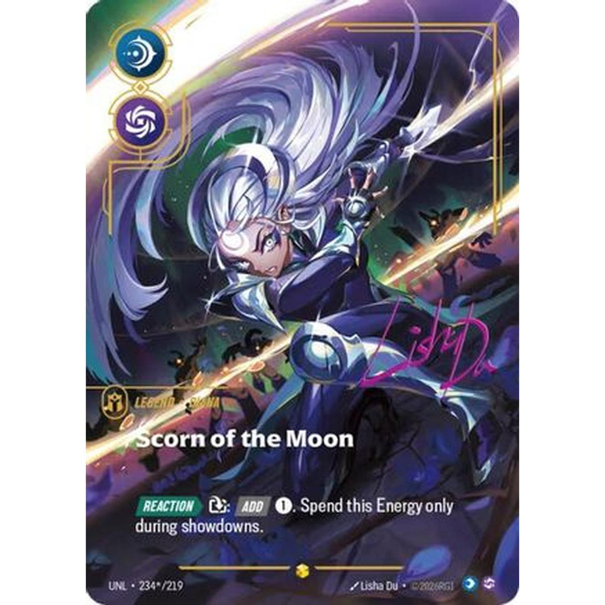 Diana - Scorn of the Moon (Signature) (234*/219) [Unleashed] Foil (Damaged)