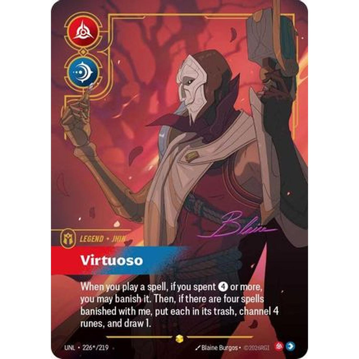 Jhin - Virtuoso (Signature) (226*/219) [Unleashed] Foil (Near Mint)