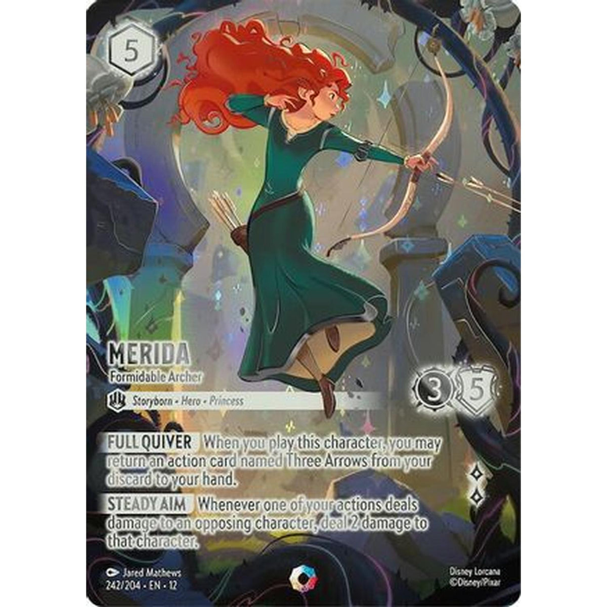 Merida - Formidable Archer (Iconic) (242/204) [Wilds Unknown] Holofoil (Near Mint)