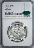 1936 Walking Liberty Half Dollar 50C NGC MS64 CAC
