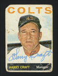Harry Craft Autographed 1964 Topps Card #298 Houston Colt .45's (Creases) SKU #162276