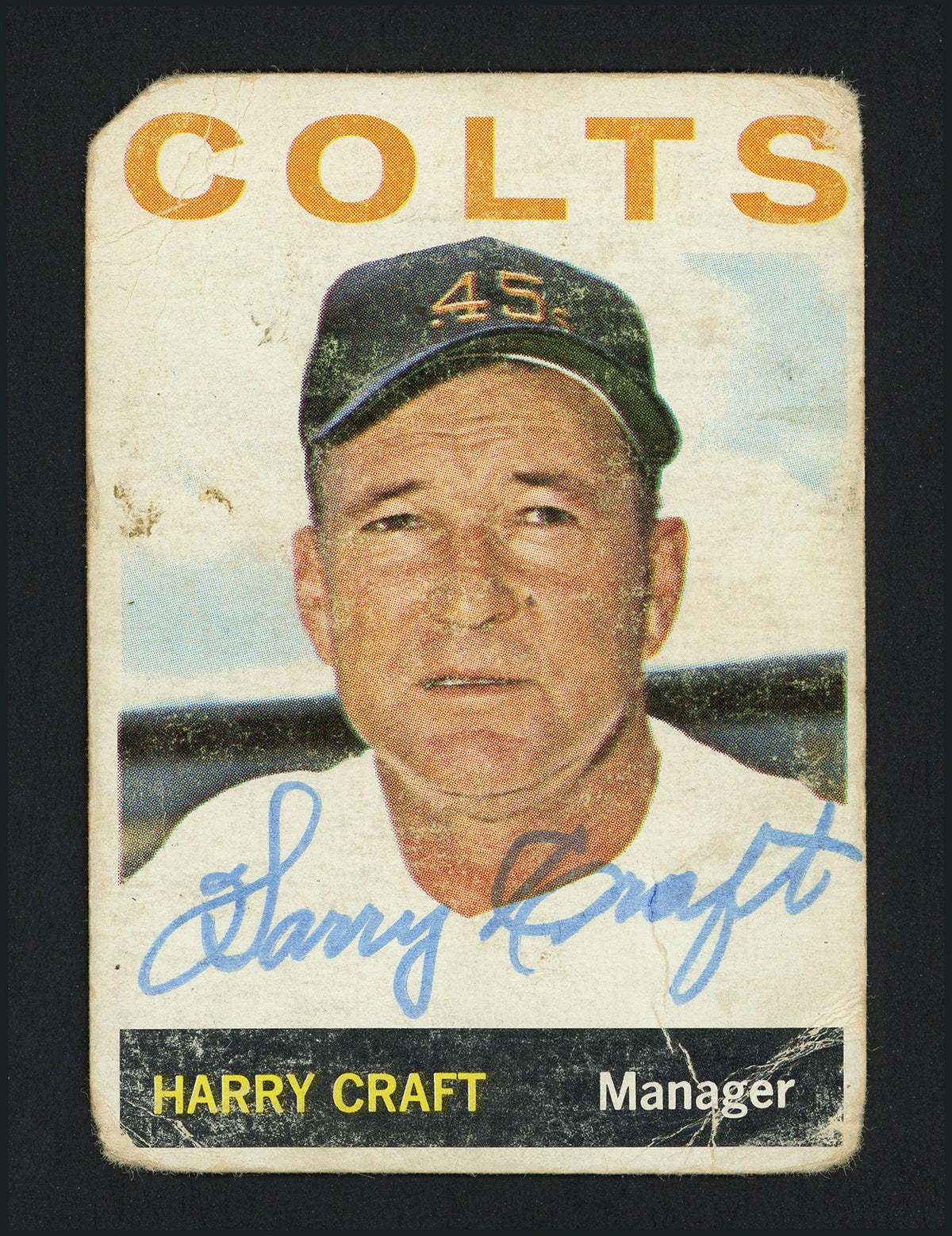 Harry Craft Autographed 1964 Topps Card #298 Houston Colt .45's (Creases) SKU #162276