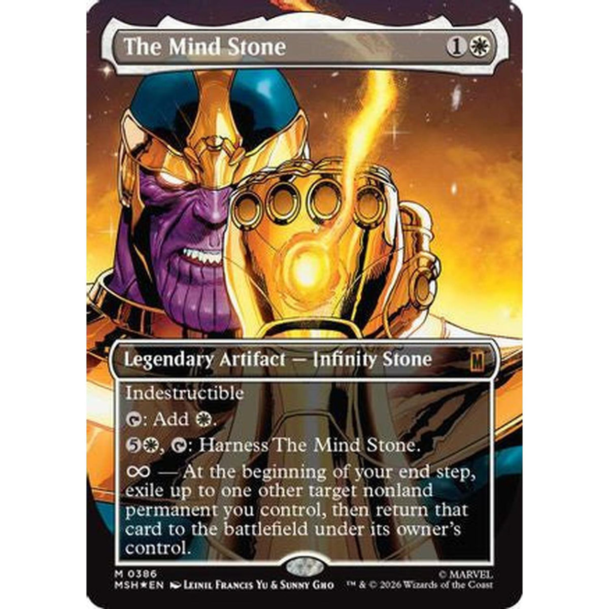 The Mind Stone (Borderless) [Marvel Super Heroes] Foil (Damaged)