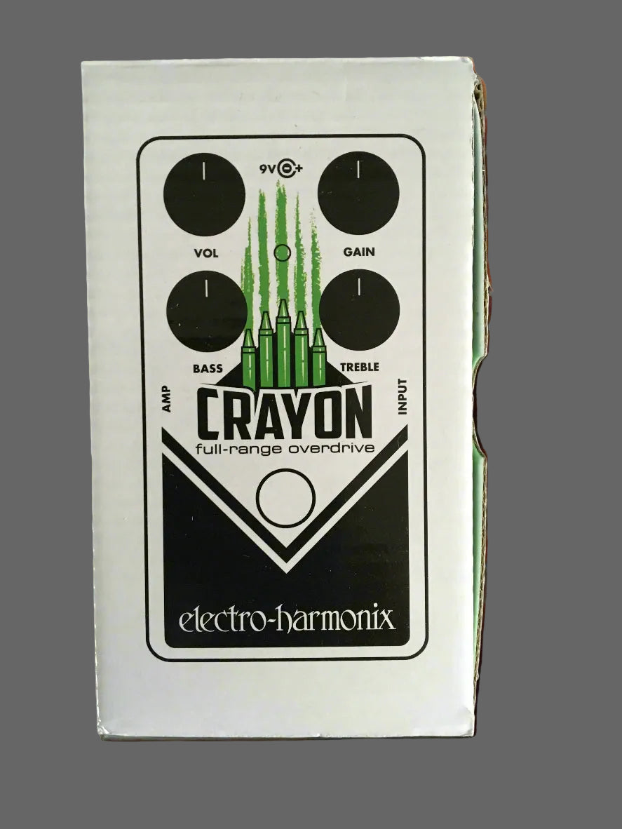 Electro-Harmonix Crayon Full-Range Overdrive Pedal - Transparent Tone, Versatile Gain