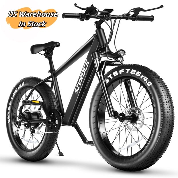 1000W Fat Tire Electric Bike for Adults - 26x4.0 Mountain E-Bike (Black)