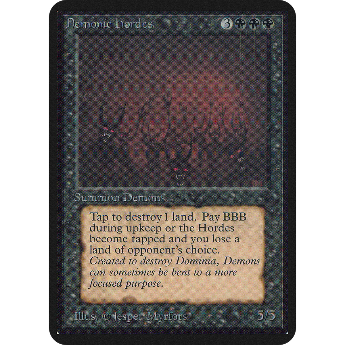Demonic Hordes [Limited Edition Alpha] (Near Mint)