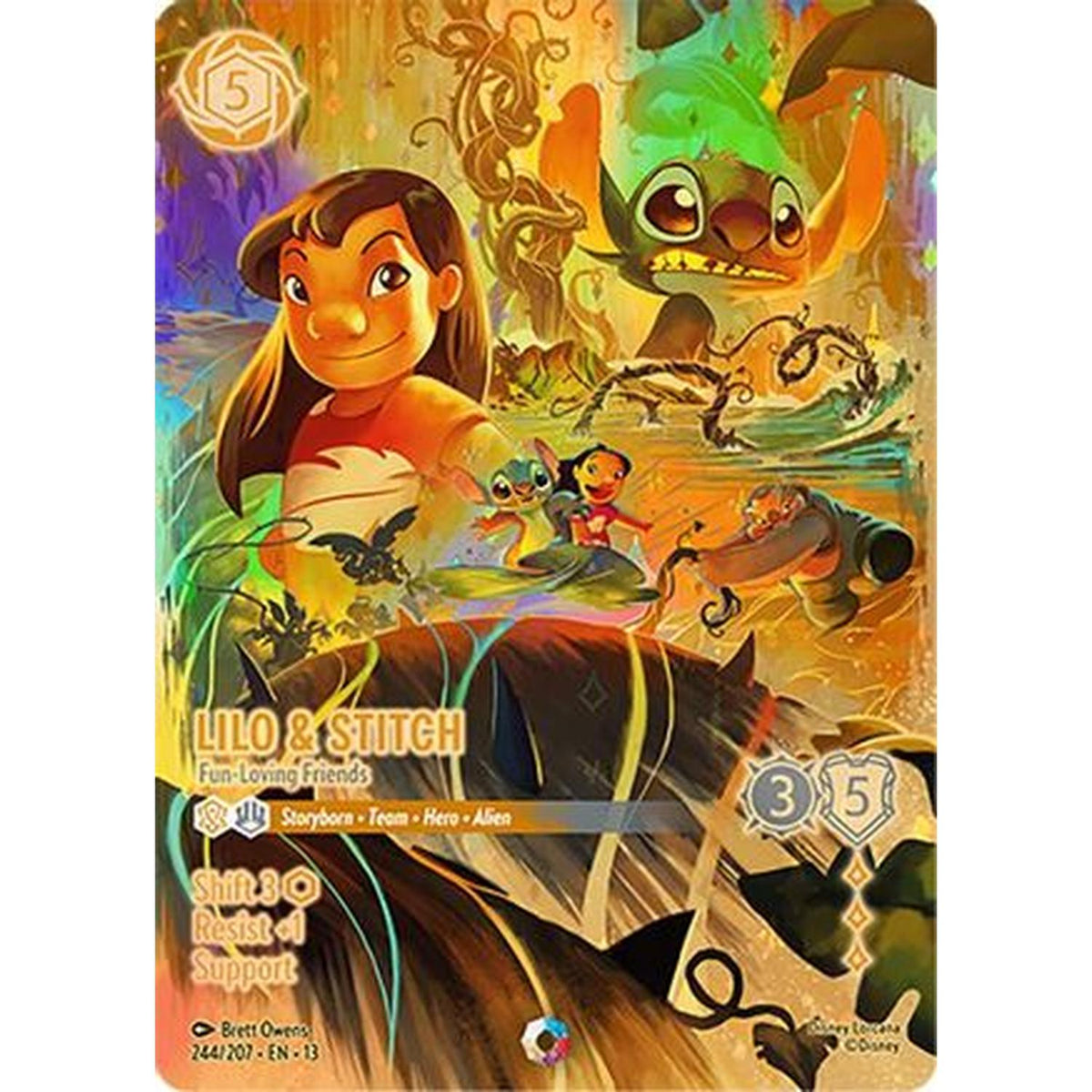 Lilo & Stitch - Fun-Loving Friends (Iconic) (244/204) [Attack of the Vine] Holofoil (Near Mint)