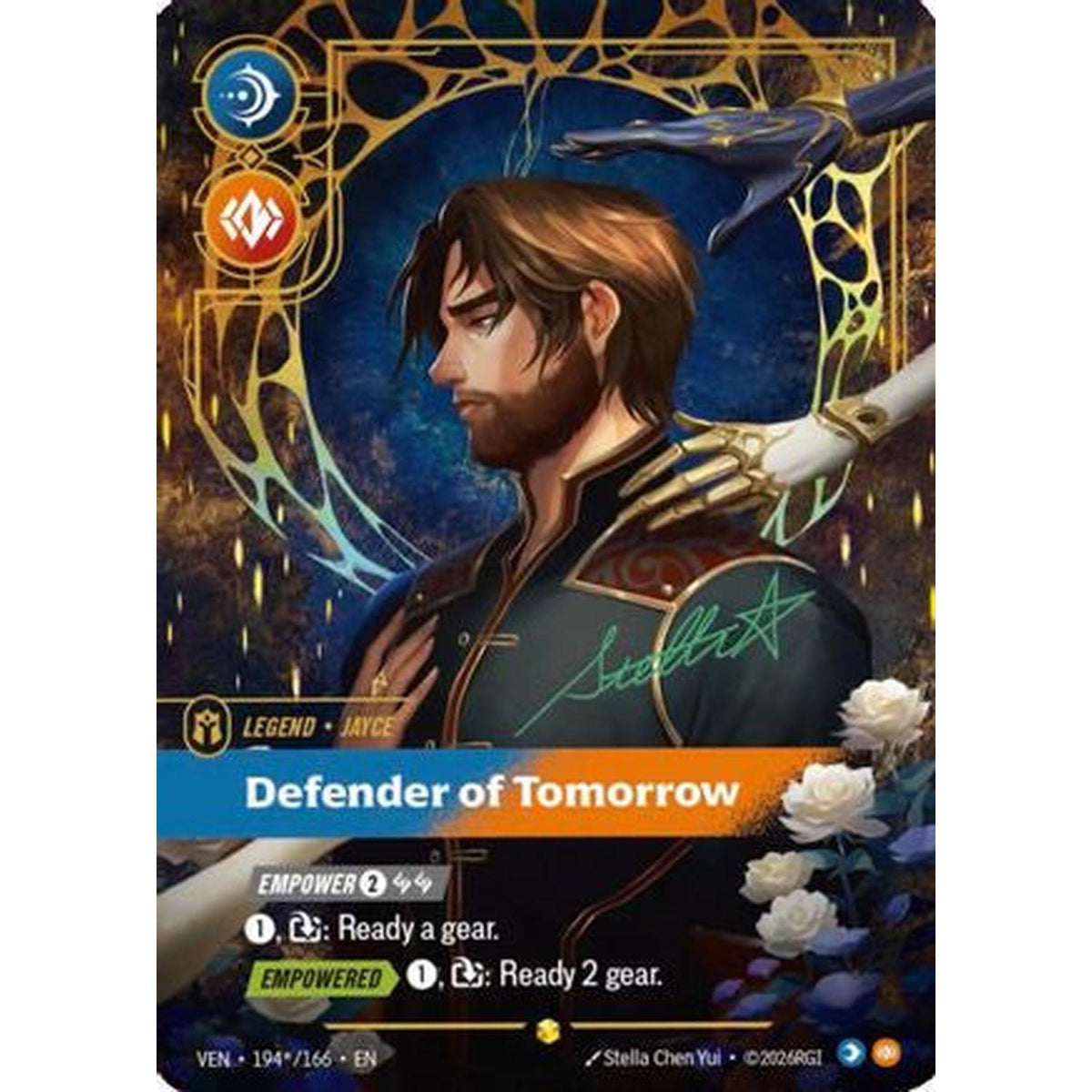 Jayce - Defender of Tomorrow (Signature) (194*/166) [Vendetta] Foil (Damaged)