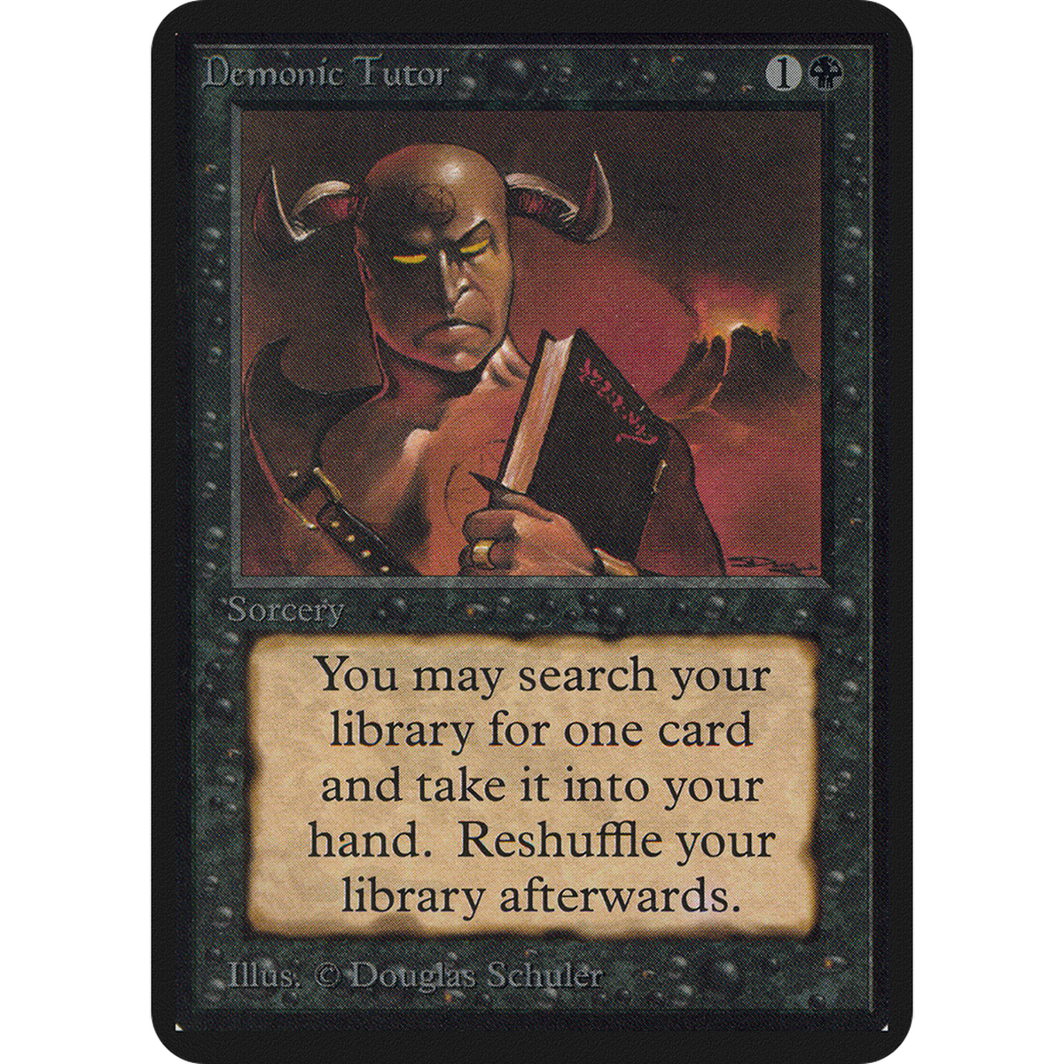 Demonic Tutor [Limited Edition Alpha] (Heavily Played)