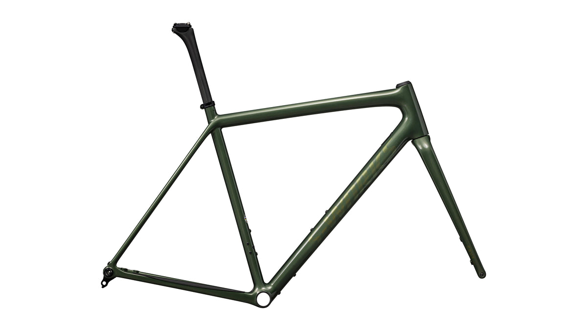 2025 Specialized S-Works Crux Frameset - FACT 12r Carbon (Satin Carbon / Multi-color Blurred Impasto / Gloss White Metallic Silver / 52)