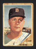 Chet Nichols Autographed 1962 Topps Card #403 Boston Red Sox "Best Wishes" SKU #162320