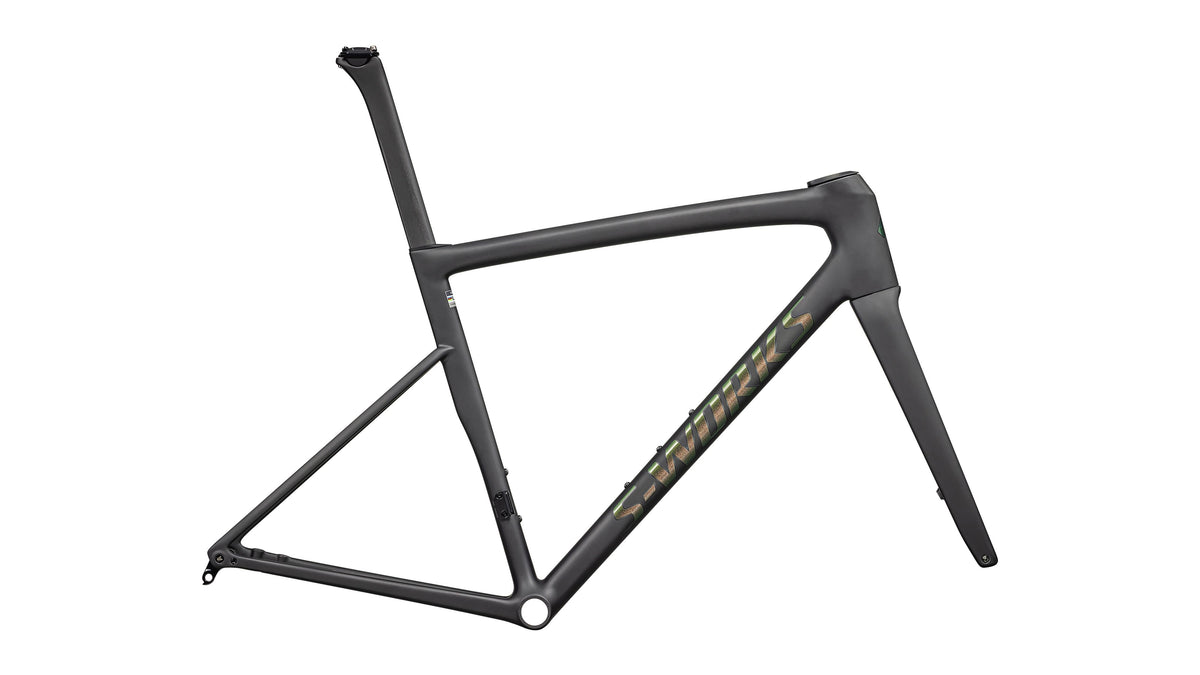 2025 Specialized S-Works Tarmac SL8 Frameset - Ready to Paint (Satin Carbon Rtp / Silver To Green Pearl / 49)